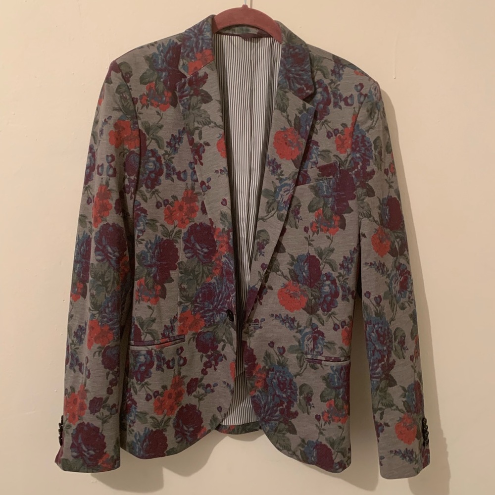Zara Flower Print Blazer